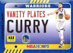 2020-21 Hoops Winter Vanity Plates Stephen Curry #16 card