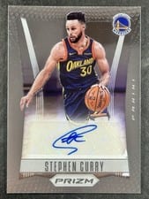2021-22 Panini Prizm Flashback Signatures Stephen Curry #FS-SCY card