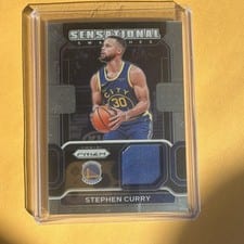2021-22 Panini Prizm Sensational Swatches Stephen Curry #SW-SCY card