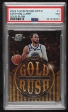 Stephen Curry 2022 Panini Contenders Optic Gold Rush card