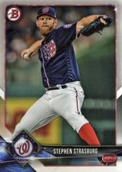 2018 Bowman Base Set Stephen Strasburg #30 card