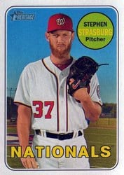 2018 Topps Heritage Base Set Stephen Strasburg #92 card