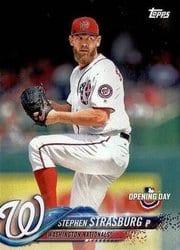 2018 Topps Opening Day Base Set Stephen Strasburg #113 card