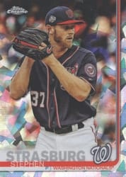 2019 Topps Chrome Sapphire Edition Base Set Stephen Strasburg #356 card