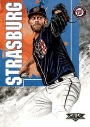 2019 Topps Fire Base Set Stephen Strasburg #182 card