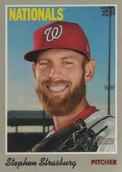 2019 Topps Heritage Base Set Stephen Strasburg #106 card
