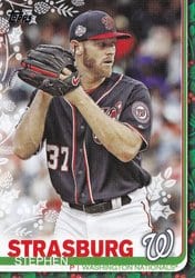 2019 Topps Holiday Base Set Stephen Strasburg #HW24 card