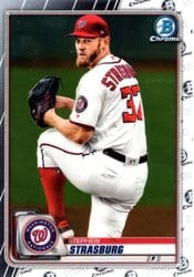 2020 Bowman Chrome Base Set Stephen Strasburg #29 card