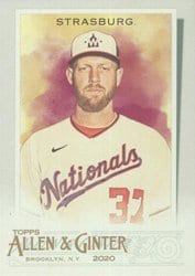 2020 Topps Allen & Ginter Base Set Stephen Strasburg #249 card