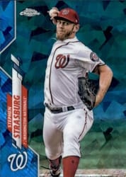 2020 Topps Chrome Sapphire Edition Base Set Stephen Strasburg #631 card