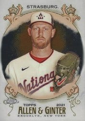 2021 Topps Allen & Ginter Chrome Base Set Stephen Strasburg #24 card