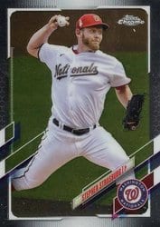 2021 Topps Chrome Base Set Stephen Strasburg #176 card