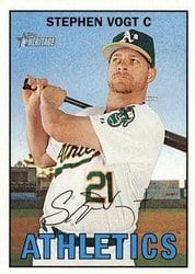 2016 Topps Heritage Base Set Stephen Vogt #451 card