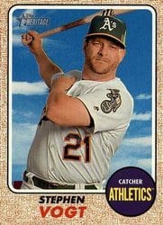 2017 Topps Heritage Base Set Stephen Vogt #146 card