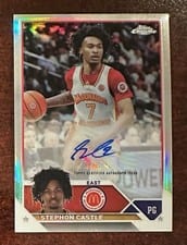 2023 Topps Chrome McDonald's All American Chrome Autographs Stephon Castle #CA-SC card