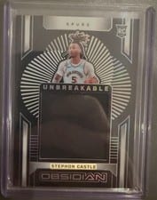 2024-25 Panini Obsidian Unbreakable Memorabilia Stephon Castle #UM-SCS card