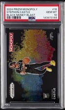 2024-25 Panini Prizm Monopoly Black Money Blast Stephon Castle #BMB-16 card