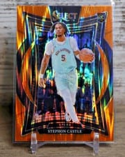 2024 Panini Select Stephon Castle Orange Flash Prizm #72 card