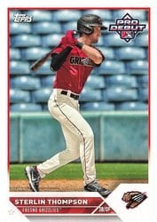 2023 Topps Pro Debut Base Set Sterlin Thompson #PD-185 card