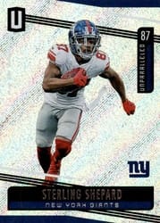 2019 Panini Unparalleled Base Set Sterling Shepard #122 card
