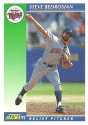 1992 Score Base Set Steve Bedrosian #17 card