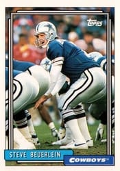 1992 Topps Base Set Steve Beuerlein #481 card
