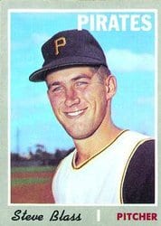 1970 Topps Base Set Steve Blass #396 card
