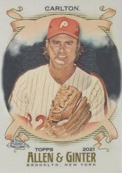 2021 Topps Allen & Ginter Chrome Base Set Steve Carlton #145 card