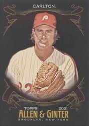 2021 Topps Allen & Ginter X Base Set Steve Carlton #145 card
