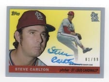 2022 Topps Clearly Authentic 1955 Reimagining Autographs Steve Carlton #55RA-SC card
