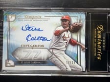 2024 Topps Luminaries Masters of the Mound Autographs Steve Carlton #MOM-SC2 card