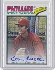 2026 Topps Heritage Real One Autographs Steve Carlton #77RO-SC card