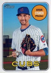 2018 Topps Heritage Base Set Steve Cishek #653 card