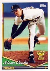 1994 Topps Base Set Steve Cooke #72 card