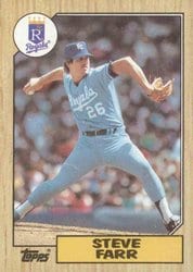 1987 Topps Base Set Steve Farr #473 card