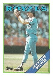 1988 Topps Base Set Steve Farr #222 card