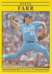 1991 Fleer Base Set Steve Farr #558 card