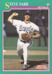 1991 Score Base Set Steve Farr #172 card