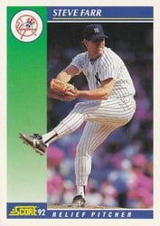 1992 Score Base Set Steve Farr #47 card