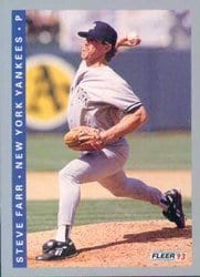 1993 Fleer Base Set Steve Farr #276 card
