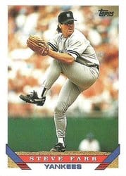 1993 Topps Base Set Steve Farr #717 card