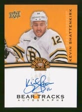 2023-24 Upper Deck Boston Bruins Centennial Bear Tracks Autographs Steve Kasper #BT-SK card