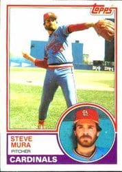 1983 Topps Base Set Steve Mura #24 card