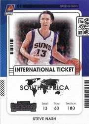 2021-22 Panini Contenders International Ticket Steve Nash #10 card