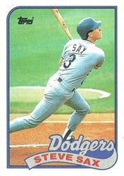 1989 Topps Base Set Steve Sax #40 card