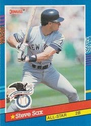 1991 Donruss Base Set Steve Sax #48 card