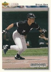 1992 Upper Deck Base Set Steve Sax #743 card