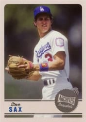 2019 Topps Archives Snapshots Base Set Steve Sax #AS-SS card