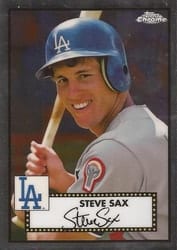 2021 Topps Chrome Platinum Anniversary Base Set Steve Sax #690 card