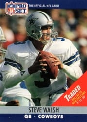 1990 Pro Set Base Set Steve Walsh #484 card